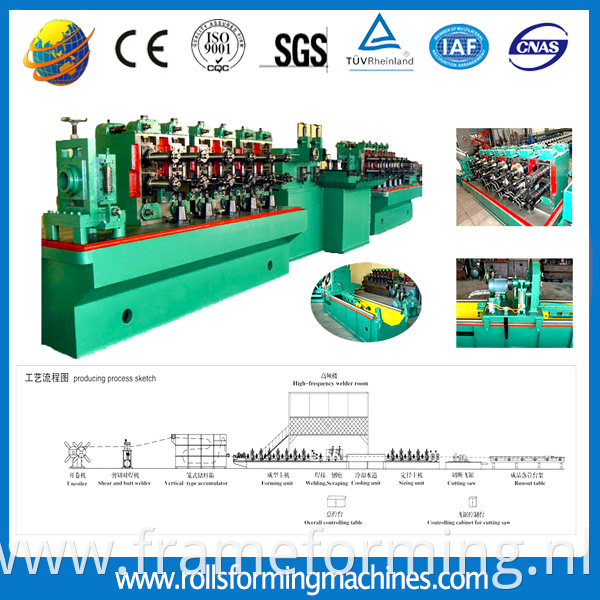 HG50 welded pipe roll forming machine 